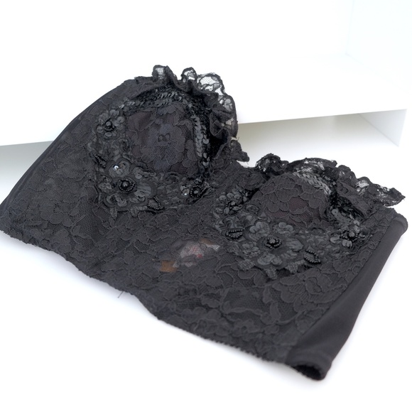 Bustier - Black w/ sequin + lace - Picture 6 of 8